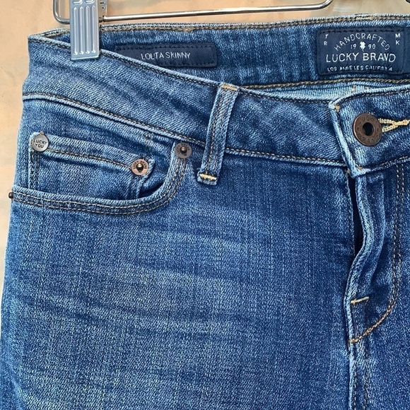 Lucky Brand | Lolita Mid Rise Skinny Wash 5 Pocket Blue Denim Jeans 25 / 0 - Picture 7 of 14